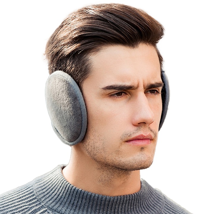 Unisex téli fülvédő, szürke, egy méret