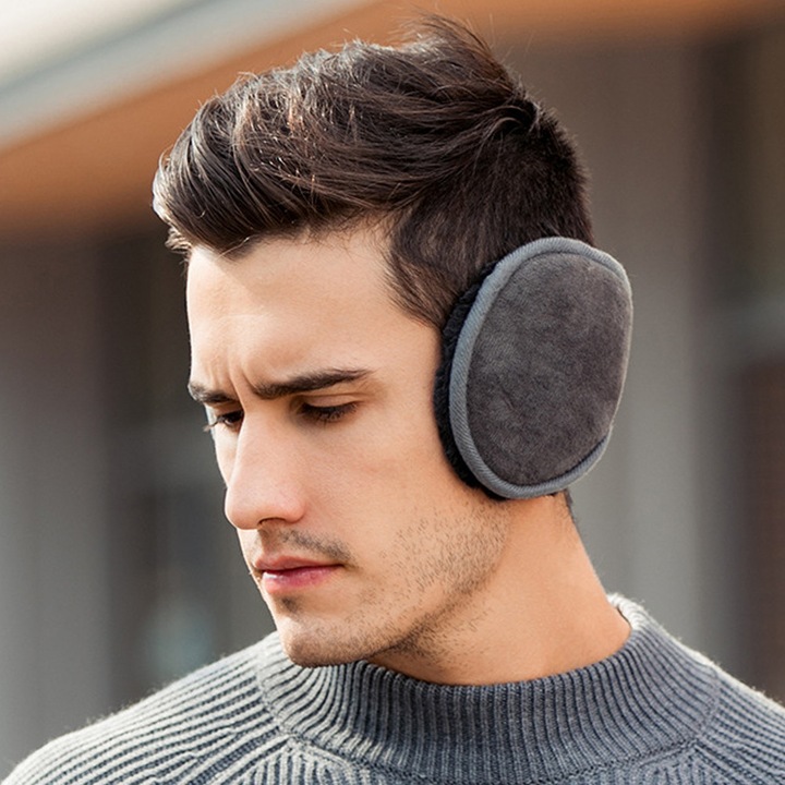 Unisex téli fülvédő, szél elleni védelem, egyszínű, univerzális méret