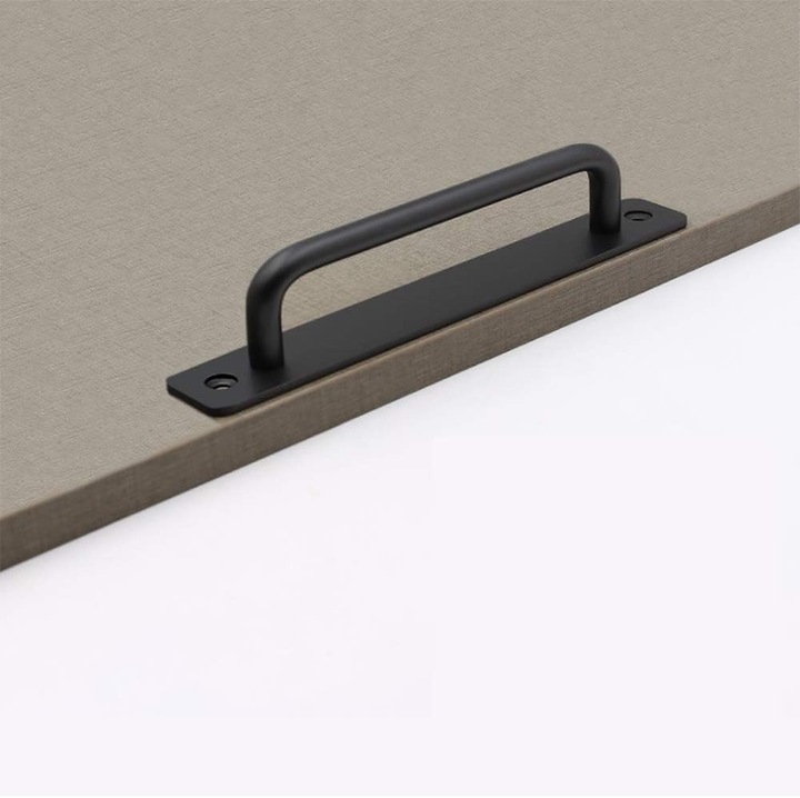 Set 2 manere usa, rezistente, pentru usi glisante si dulap, negru, dimensiuni standard