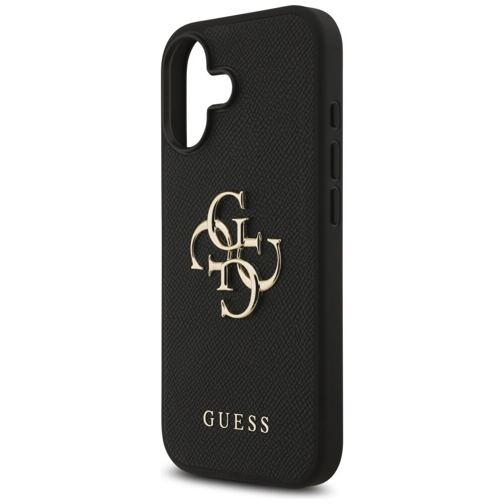 Husa telefon Guess, Etui Grained Big 4G & Classic Logo, negru, pentru iPhone 17