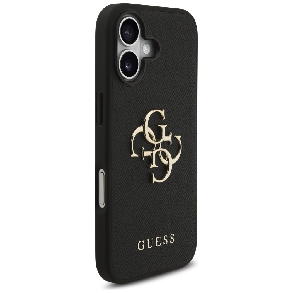 Husa telefon Guess, Etui Grained Big 4G & Classic Logo, negru, pentru iPhone 17