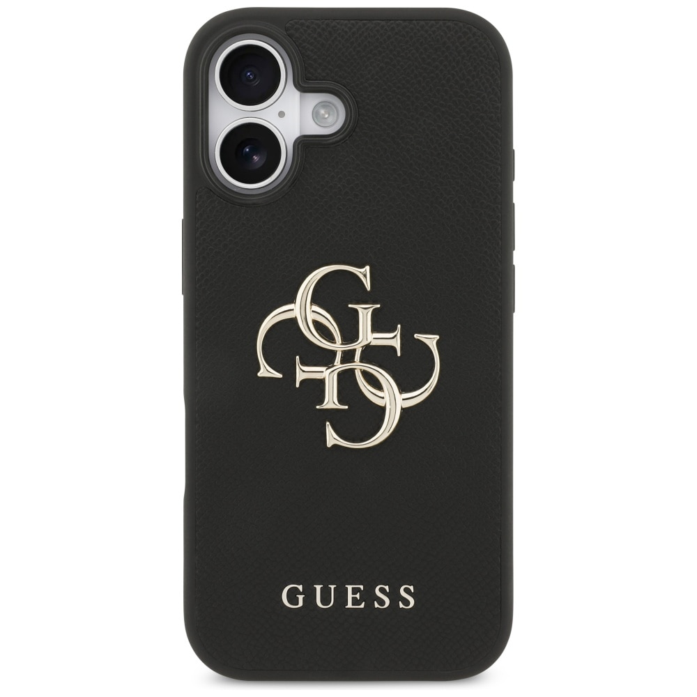 Husa telefon Guess, Etui Grained Big 4G & Classic Logo, negru, pentru iPhone 17