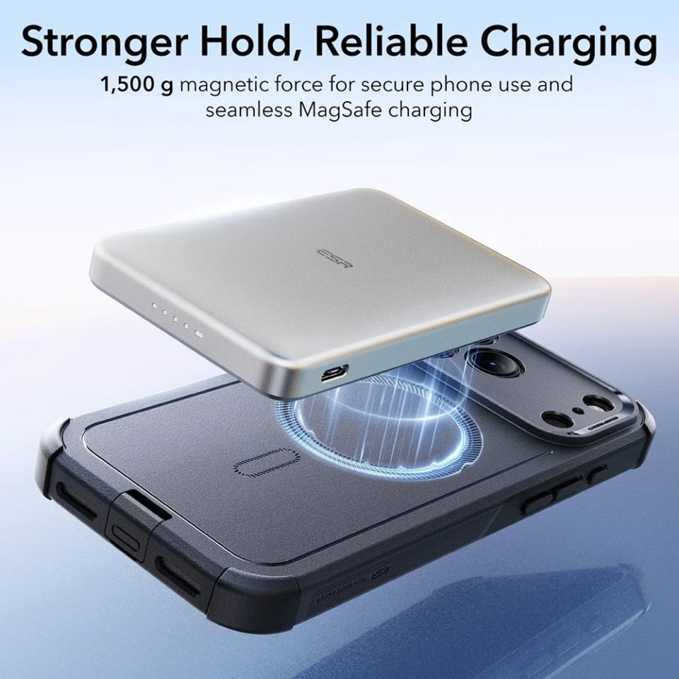 Husa pentru iPhone 17 Pro Max, Magsafe, ESR Cyber Halolock, Negru