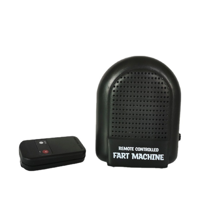 Set 2 piese, Jucarie telecomandata masina de flatulente, telecomanda inclusa, sunete multiple reglabile, din plastic, negru