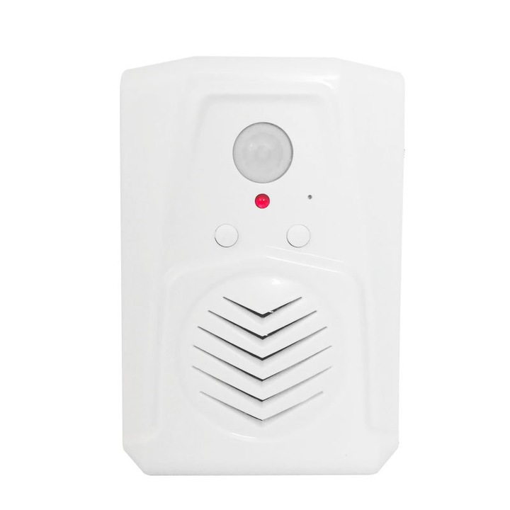 PIR сензор за движение, Pro Edition, многопистово възпроизвеждане, MP3, 4м, захранване с 3 AAA батерии или адаптер