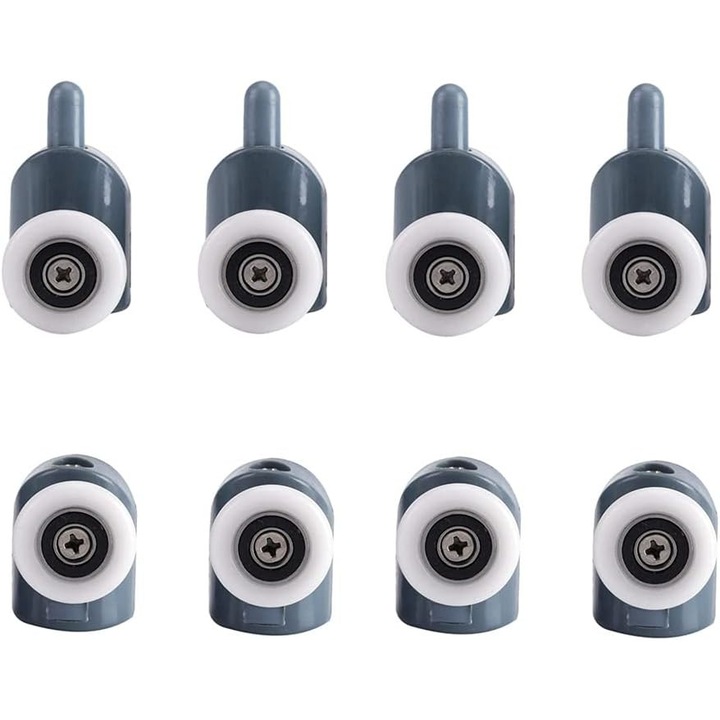 Rolete pentru usa de dus HERUSI set 8 piese plastic 25mm