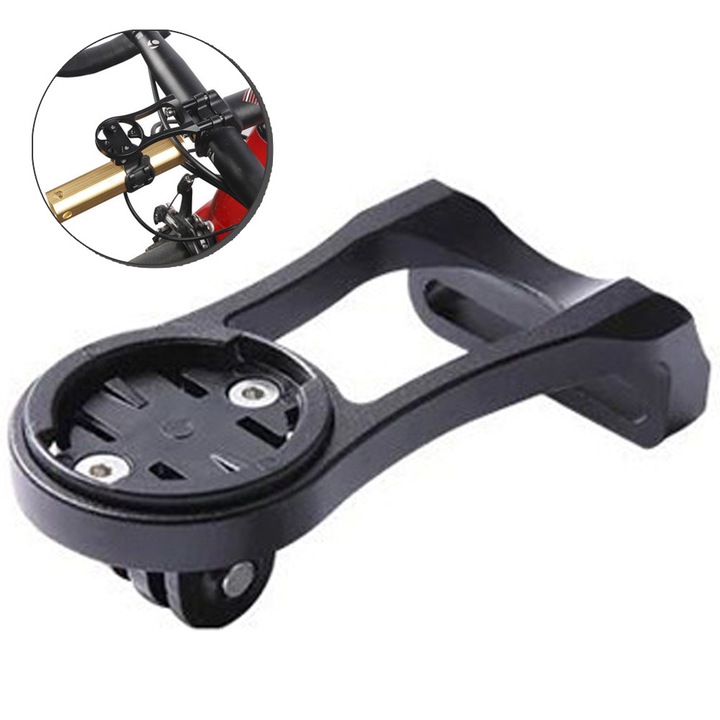 Suport extensie ghidon bicicleta aluminiu negru rosu 90cm