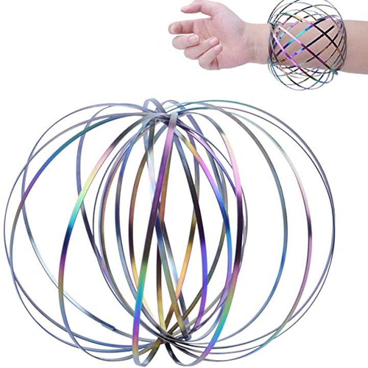 Bratara kinetica HERUSI din otel inoxidabil, multicolor, 13x25cm