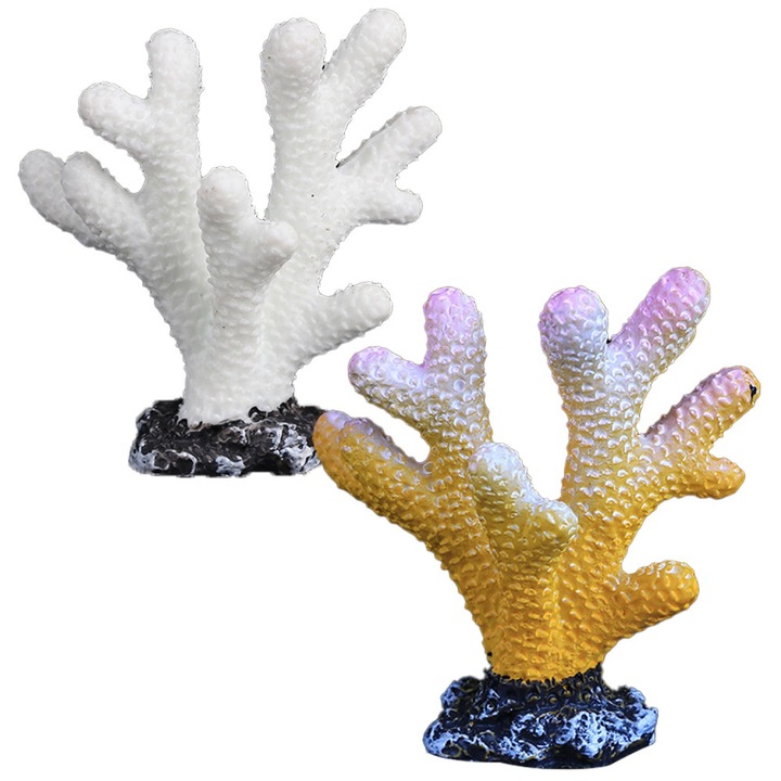 Coral artificial HERUSI set 2 piese multicolor 5,5x3,5x2,2cm