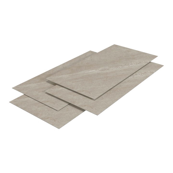 Set 4 buc panou perete, neu.haus, PXIT-0804 Bladel, 120 x 60 cm, plastic, cream stone