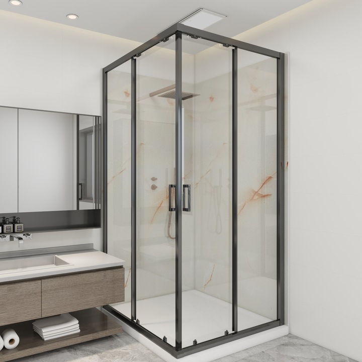 [neu.haus] Fali panel 12 db-os készletben Bladel 120 x 60 cm műanyag (PVC) Jade Marble