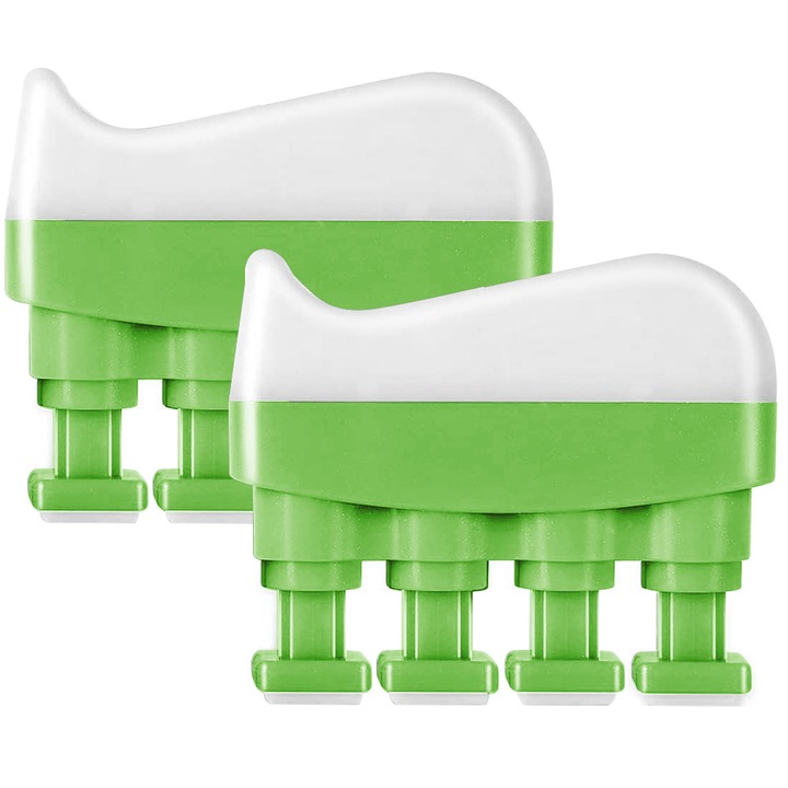 Set antrenor deget, HERUSI, reglabil, verde alb, 9x7.5x2.2cm