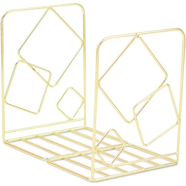 Suport carti HERUSI set 2 buc metal geometric negru