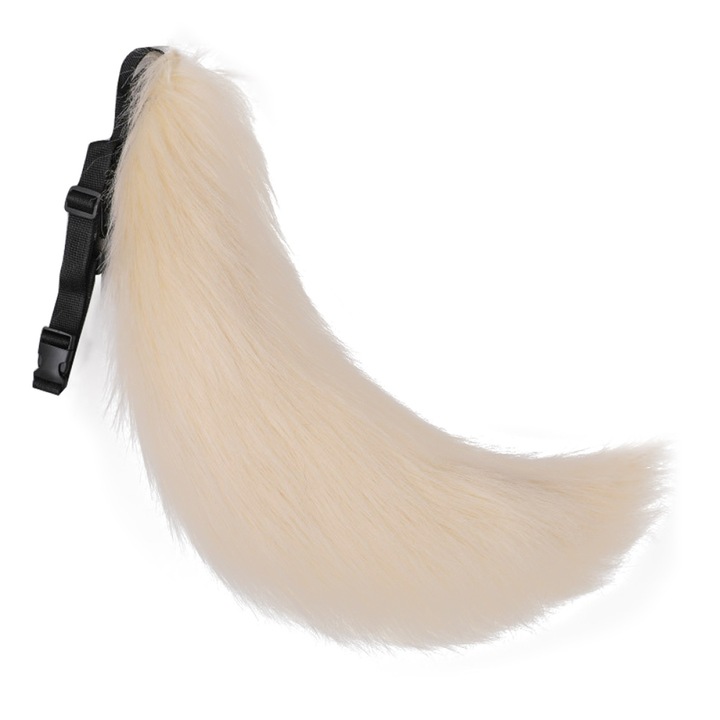 Coada de costum HERUSI, ajustabila, blanos, 70cm, gri