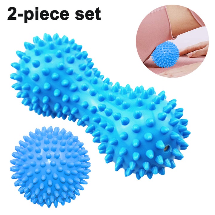 Set 2 bile masaj spini, albastru deschis, 7cm x 2 buc