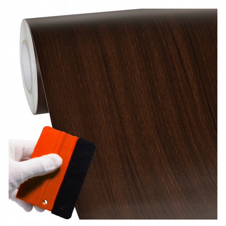 Tapet autoadeziv, Folie Autocolanta Pentru Mobila, Decoflex, Sl0087, Textura Groasa, Autocolanta, Fabricata Din Pvc, Rezistenta La Zgarieturi, 60 Cm X 100 Cm, Stejar Inchis, 1 Bucata