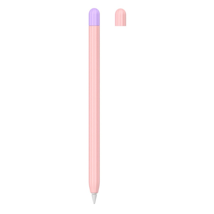 Szilikon tok Apple Pencil 1. generációhoz HERUSI rózsaszín vékony kétszínű borítás