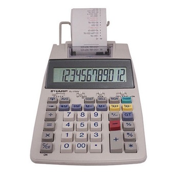 Calculator cu banda, 12 digits, 230 x 150 x 52 mm, SHARP EL-1750V - alb Calculator cu banda, 12 digits, 230 x 150 x 52 mm, SHARP EL-1750V - alb