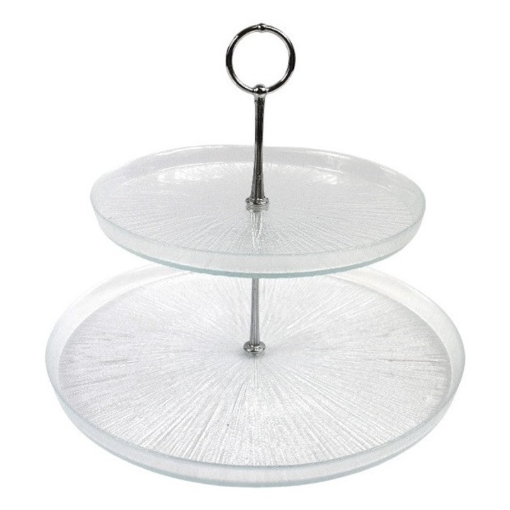 Platou de bucatarie Feniks, patera Rexy, transparenta, 21x28cm, set doua niveluri