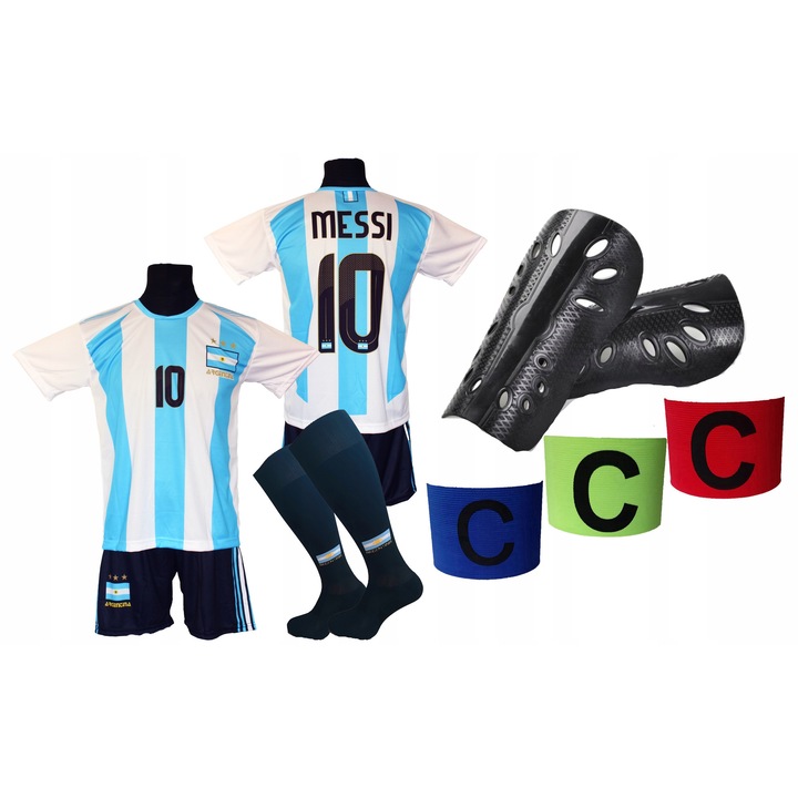 Екип МЕСИ, футболна униформа, пълен екип, 100% полиестер