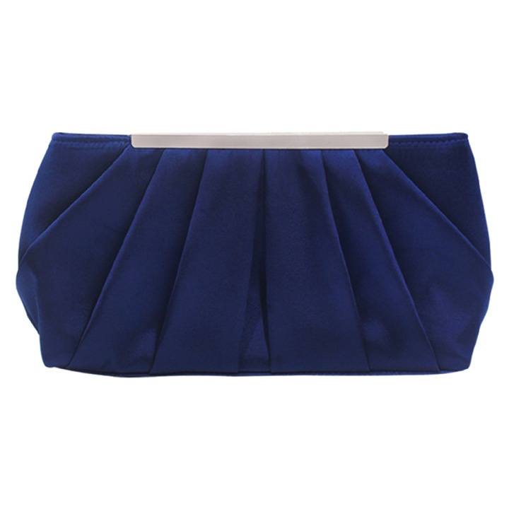 Geanta de umar plisata din satin, 32x15x4cm, multicolor, set de accesorii pentru evenimente speciale