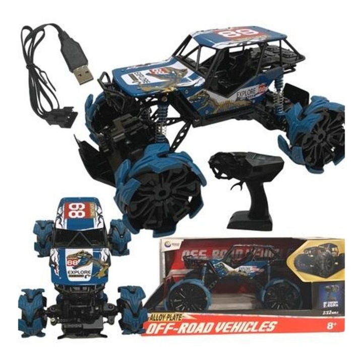 MAKSIK R/C terepjáró autó, 4x4, mérete 45,5x21,5x26cm, 8+ éves gyermekeknek