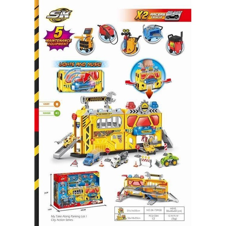 MAKSIK műanyag parkolójáték készlet