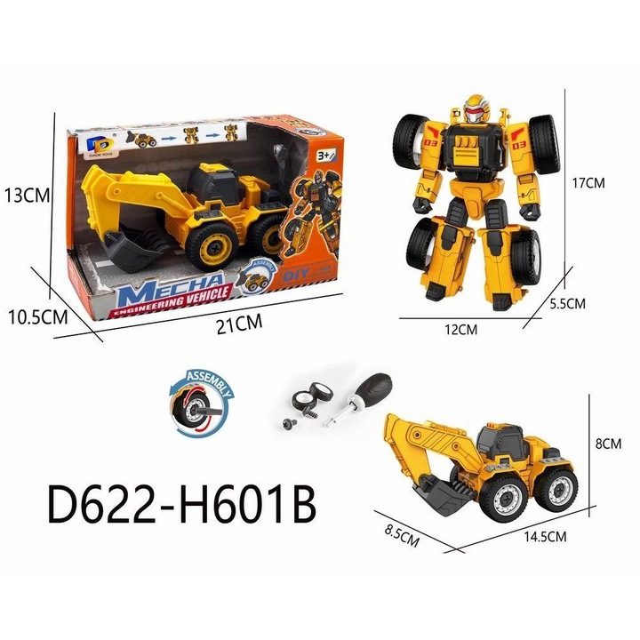 Robot transformabil MAKSIK D622-H601B, jucarie, multicolor