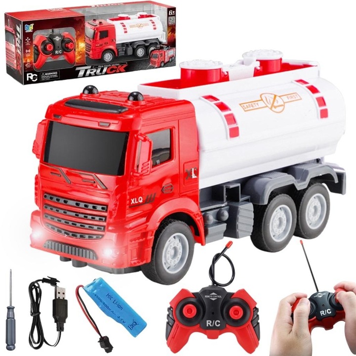 Camion R/C cu rezervor de apa, MAKSIK efecte lumini