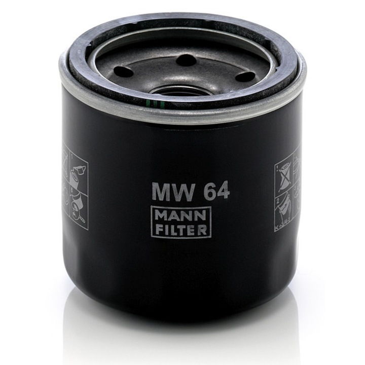 Filtru ulei MANN, 1,0 bar, M20x1.5, 68mm, 66mm