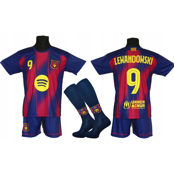 Sportfelszerelés futballhoz, LEWANDOWSKI, tartós anyag, mellékelt zokni, poliészter