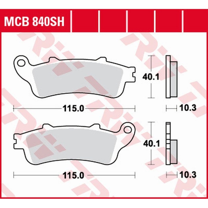 Klocki de frana TRW LUCAS KH261 SINTER STREET pentru Honda GL 1800 Gold Wing '01-'17, VFR 800F '06-'13, XL 1000V Varadero '04-'11, CBR 1100XX '97-'08, ST 1100/1300 Pan European '96-'07, VTX 1800 '02-'08