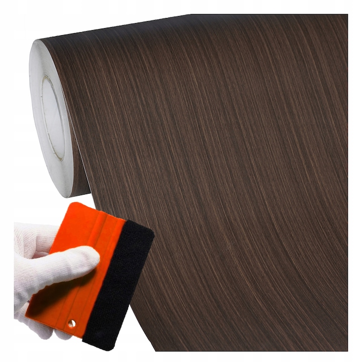 Самозалепващо фолио за мебели, Decoflex, Sl0196, Плътна текстура, Самозалепващо, Изработено от PVC, Устойчиво на надраскване, 60 см X 100 см, Дъб Карамел, 1 брой