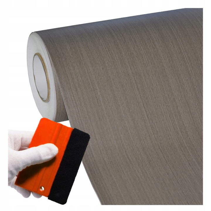 Самозалепващо фолио за мебели, Декофлекс, Sl0215, Дебела текстура, Самозалепващо, Изработено от PVC, Устойчиво на надраскване, 122 см X 100 см, Тъмен дъб, 1 брой