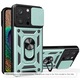 Husa pentru Motorola Edge 70, SKYDDAR INNOVATION, CamShield, Inel magnetic, set cu sticker, Verde