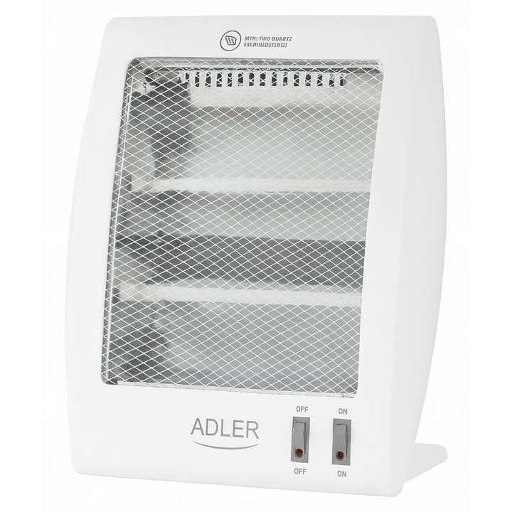 Електрическа халогенна печка Adler, 3 степени на мощност, бързо загряване, преносима, идеална за спалня и всекидневна, ниска консумация, моментално загряване