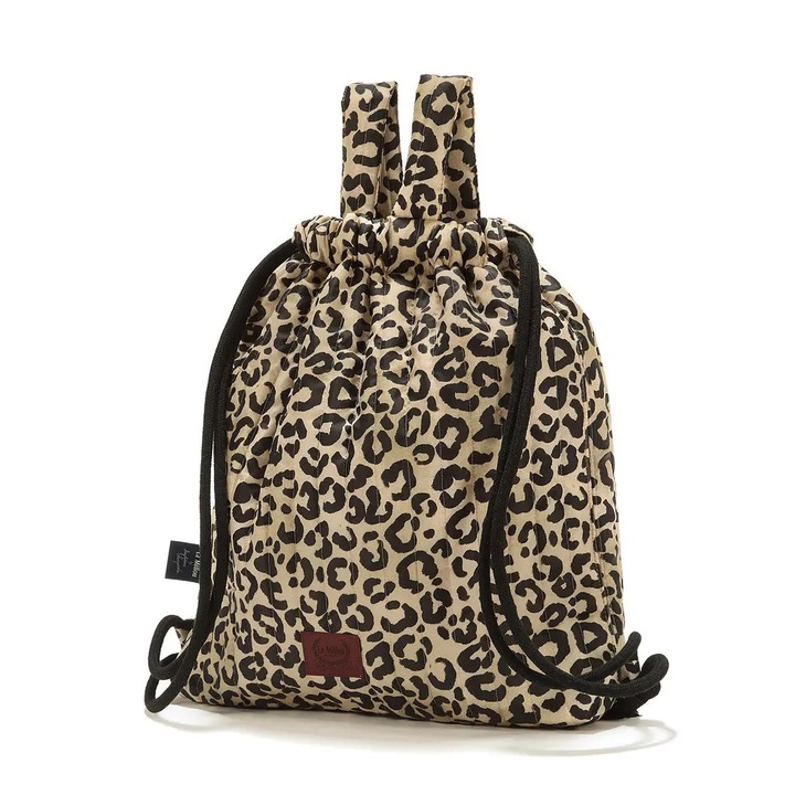 Rucsac Ortalion Leopard Cream, La Millou, dimensiuni compacte, design practic