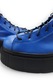 unudoitrei, Botine flatform din piele cu sireturi, Negru/Albastru royal