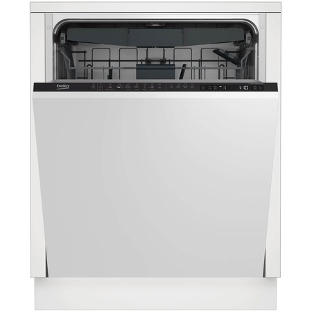 Masina de spalat vase incoporabila Beko DIN28425, 14 seturi, 8 programe, Clasa E, Motor Prosmart Inverter, Aquaintense, Steamgloss, Quick&Shine, Fast+, 60 cm