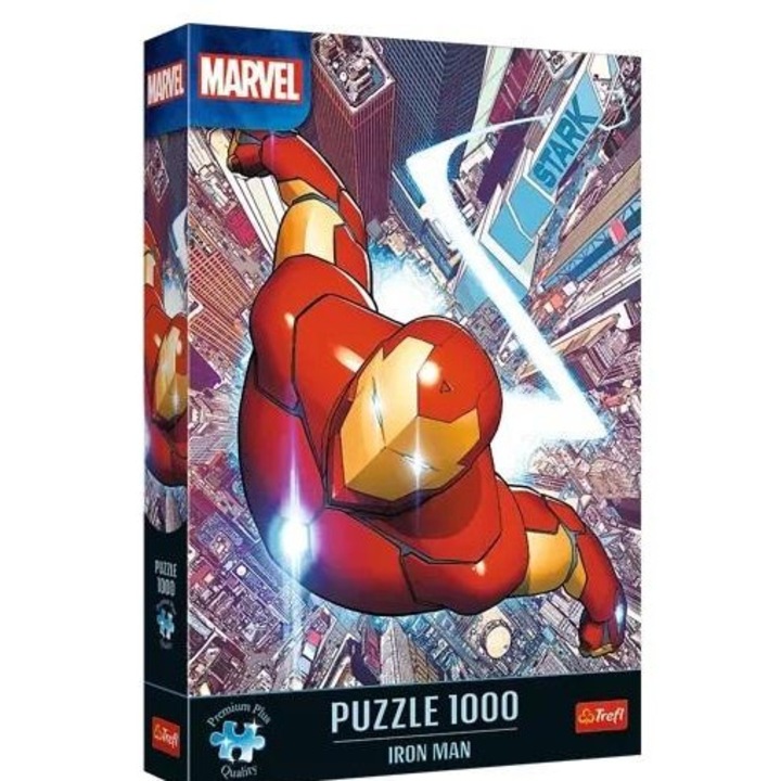 Puzzle 1000 Iron Man Trefl, Premium Plus minőség, 680x480mm, A4-es poszterrel