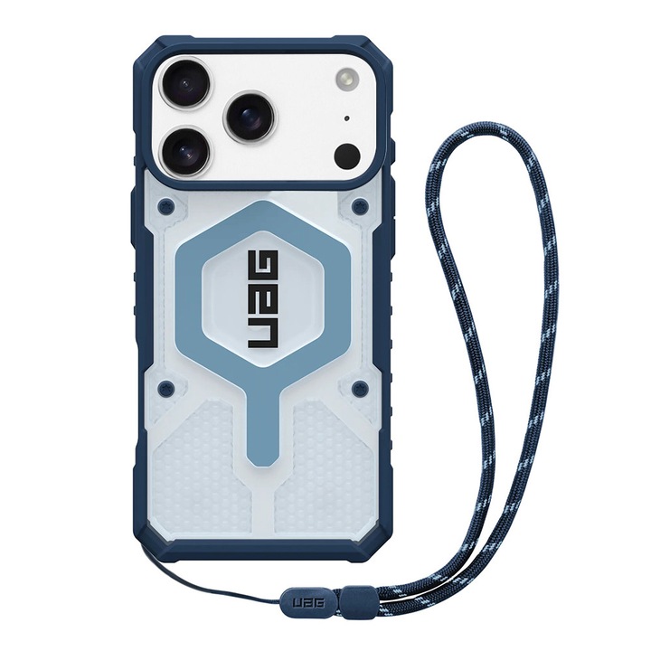 Калъф за iPhone 17 Pro Max - UAG Pathfinder Clear MagSafe - Връзка Blues