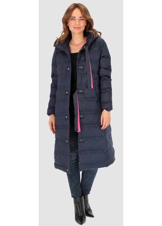 Geaca Perso, izolat, gluga, bleumarin, poliester, pentru femei