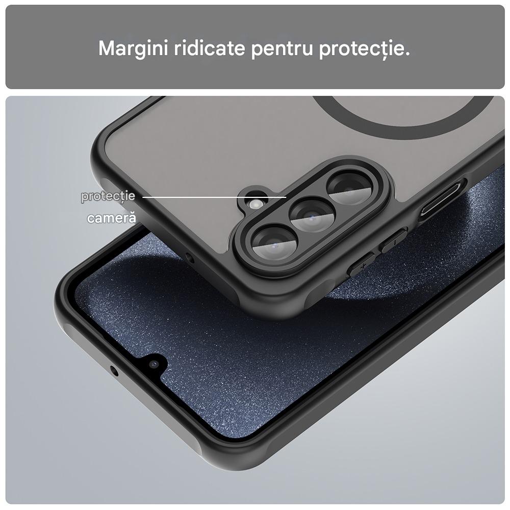 Husa pentru Samsung Galaxy A36 5G Daden® HaloFrost II, MagSafe, Antisoc, Incarcare wireless, Calitate Premium, Negru