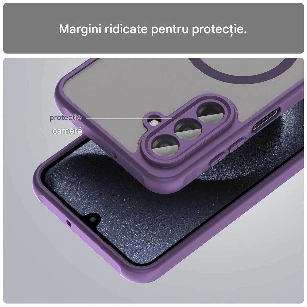 Husa pentru Samsung Galaxy A36 5G Daden® HaloFrost II, MagSafe, Antisoc, Incarcare wireless, Calitate Premium, Mov