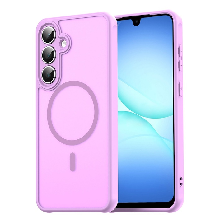 Tok, kompatibilis Samsung Galaxy A17 5G, Daden HaloFrost II, MagSafe támogatás, Ütésálló, Vezeték nélküli töltés, Prémium minőség, Rózsaszín