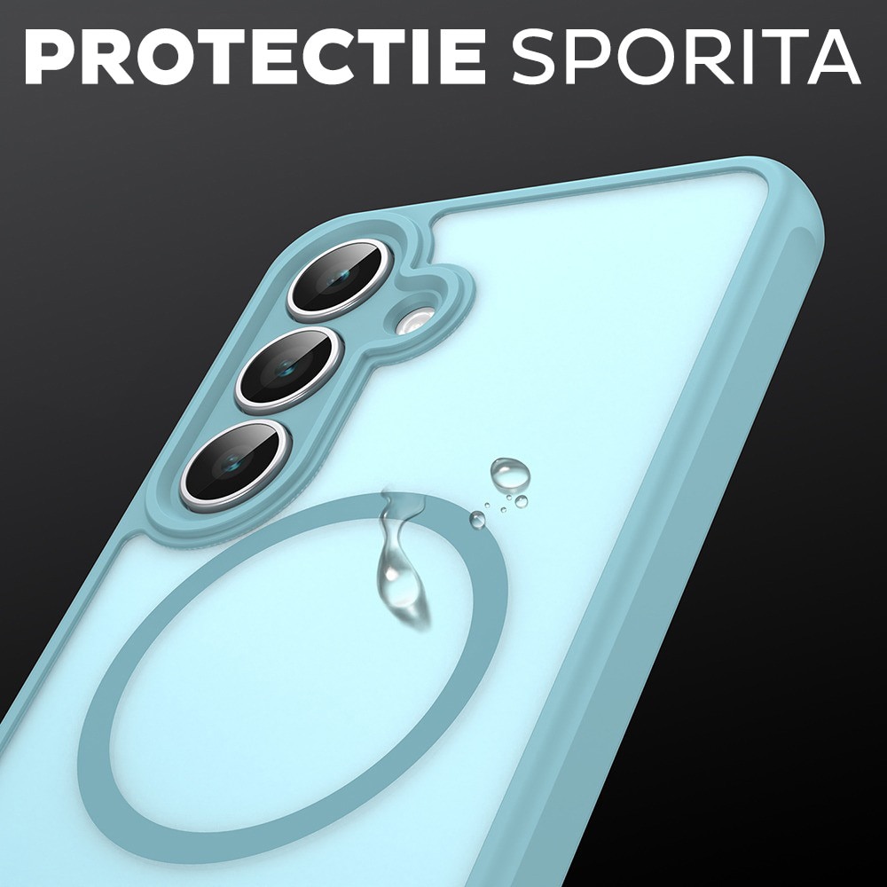 Husa pentru Samsung Galaxy S25 FE Daden® HaloFrost II, MagSafe, Antisoc, Incarcare wireless, Calitate Premium, Verde menta