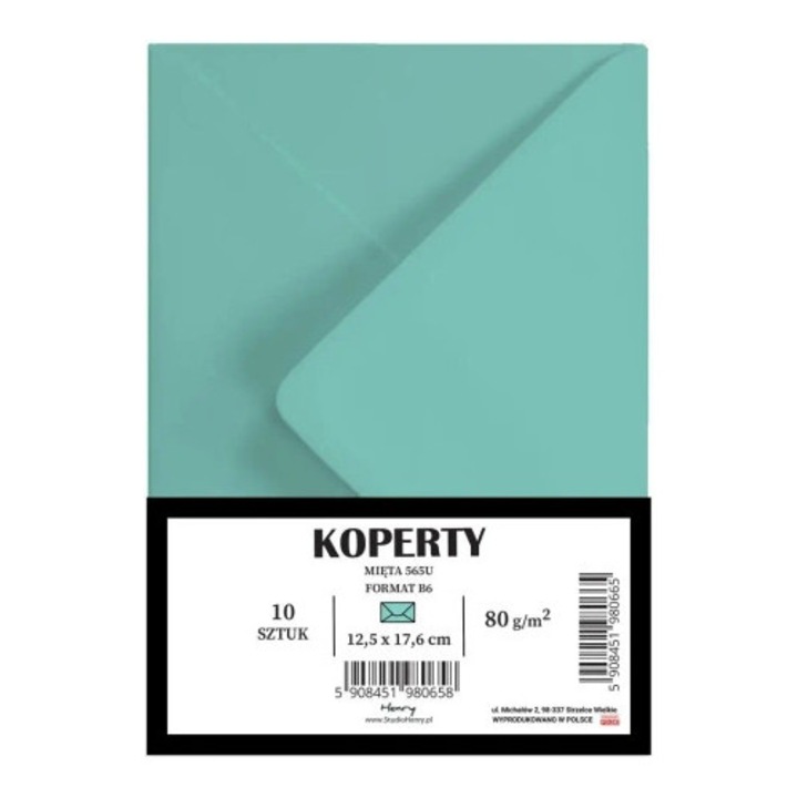 Henry B6 boríték, 10 darabos készlet, 90g, fehér