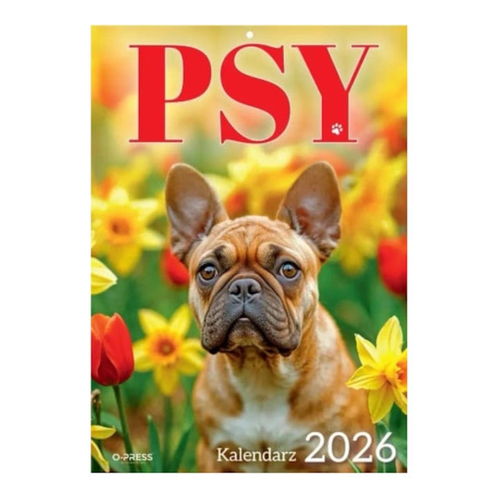 Kalendarz 2026 A4 set, O-press, 16 pagini, tematic, cu suport pentru suspendare