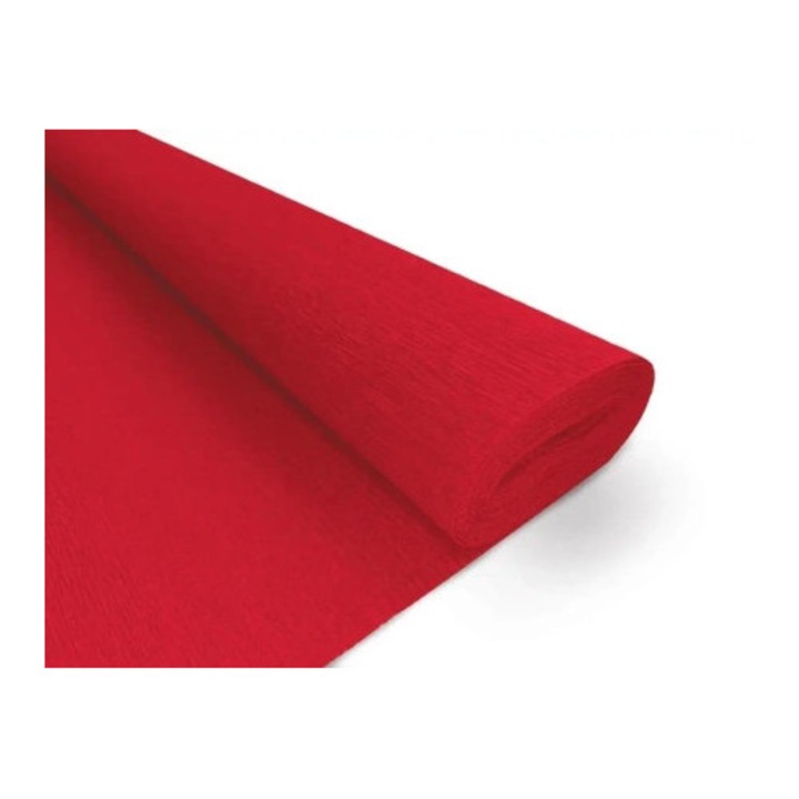 Prémium Krepina kézműves papír, piros, 200x50cm