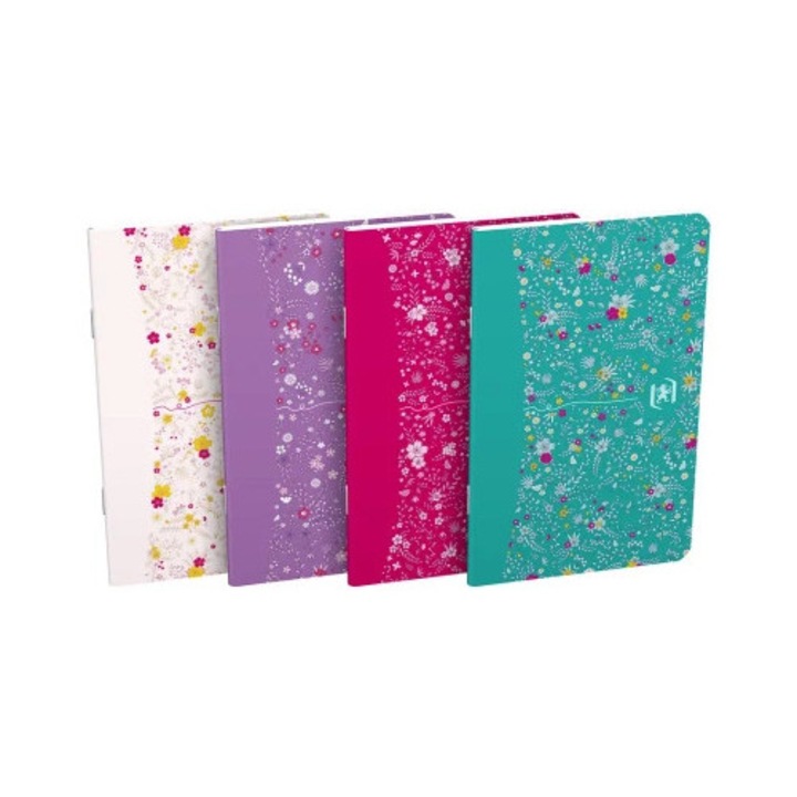 Caiete set 10 bucati, Oxford, Floral, 9x14cm, 30 pagini